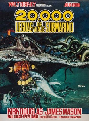 Carátula de la película 20.000 leguas de viaje submarino